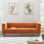 Houston Modern Sofa - Burnt Orange Velvet | MidinMod | TX | Best Furniture stores in Houston