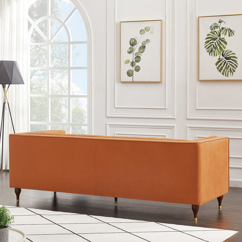 Houston Modern Sofa - Burnt Orange Velvet | MidinMod | TX | Best Furniture stores in Houston