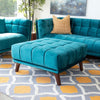 Kano Ottoman - Turquoise  Velvet | MidinMod | Houston TX | Best Furniture stores in Houston