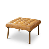 Katy Leather Ottoman - Tan Leather | MidinMod | Houston TX | Best Furniture stores in Houston