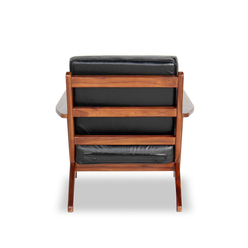 Kyle Arm Chair - Black Leather | MidinMod | Houston TX | Best Furniture stores in Houston