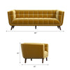 Kano Large Navy Blue Velvet Sofa  | Mid in Mod | Houston TX | Best Furniture stores in Houston