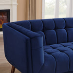 Kano Large Navy Blue Velvet Sofa  | Mid in Mod | Houston TX | Best Furniture stores in Houston