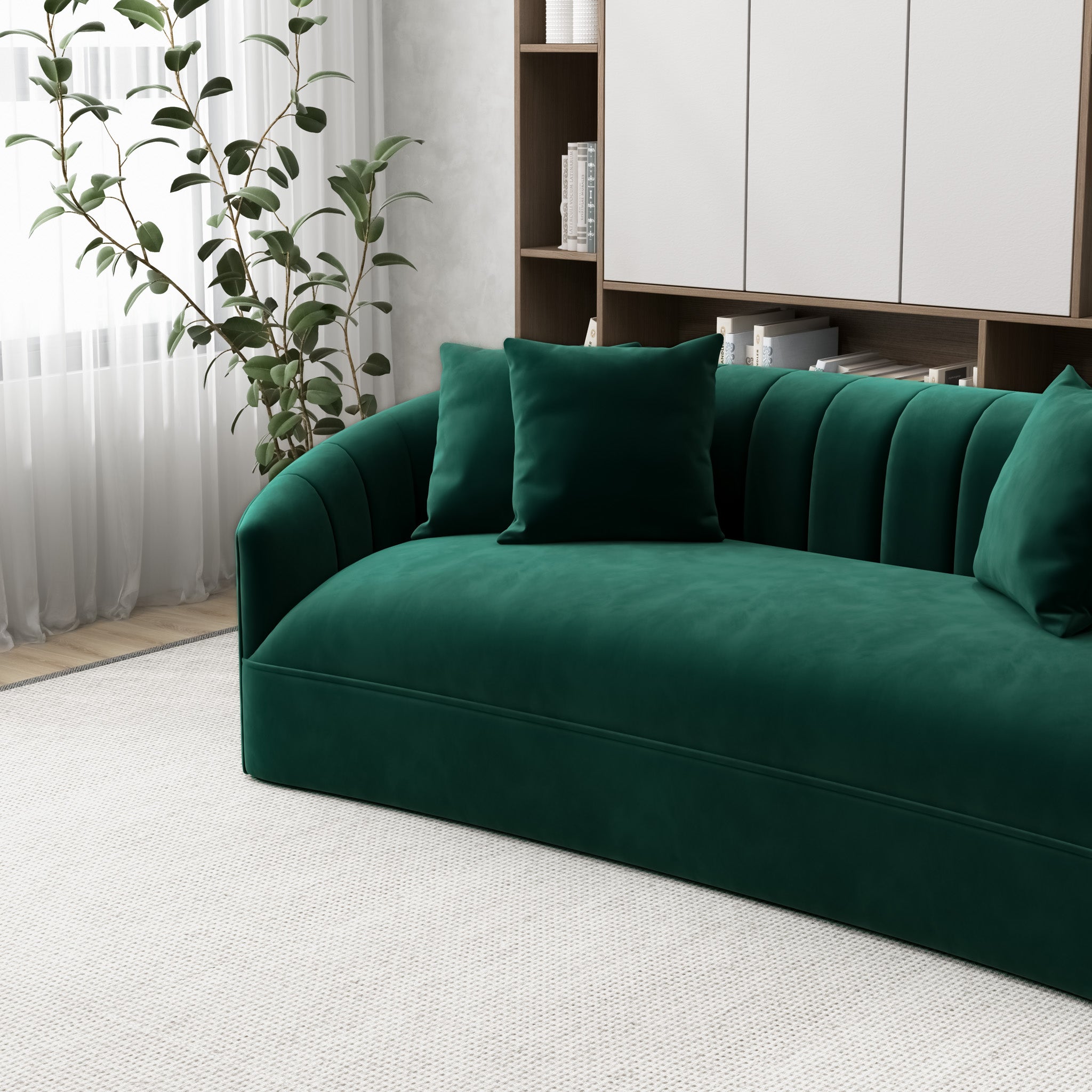 Kent Green Velvet Sofa - MidinMod