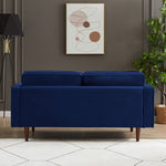 Kirby Navy Blue Velvet Loveseat Sofa| MidinMod | Houston TX | Best Furniture stores in Houston