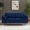 Kirby Navy Blue Velvet Loveseat Sofa| MidinMod | Houston TX | Best Furniture stores in Houston