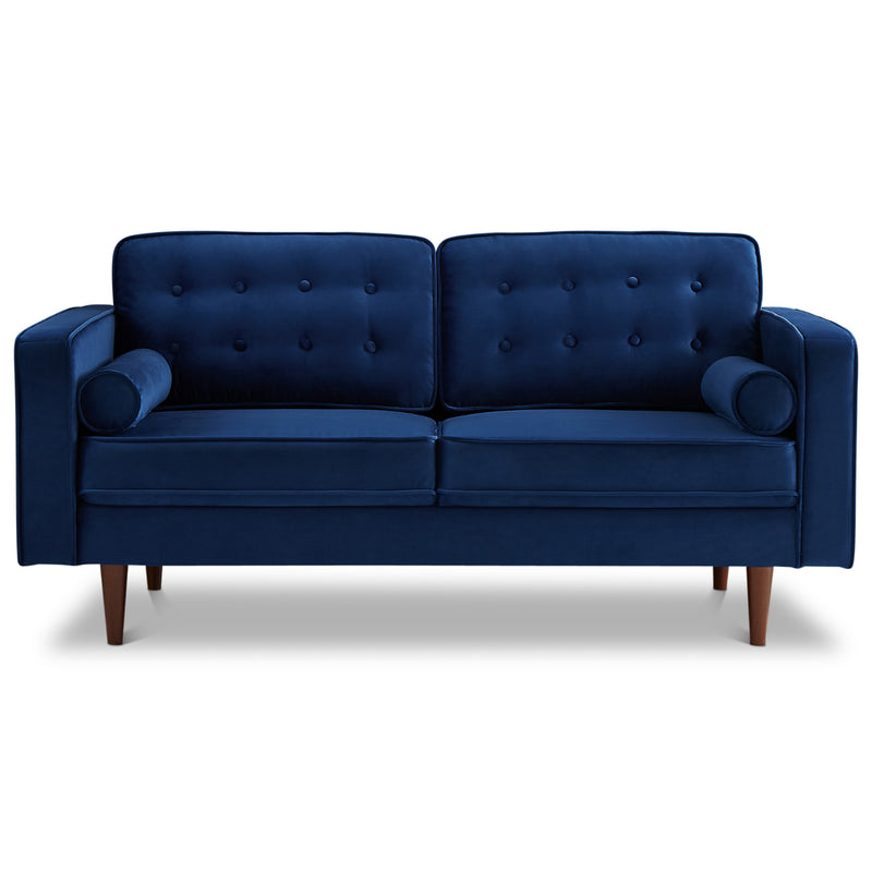 Kirby Navy Blue Velvet Loveseat Sofa| MidinMod | Houston TX | Best Furniture stores in Houston