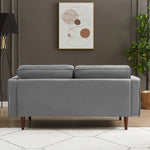 Kirby Grey Velvet Loveseat Sofa  | MidinMod | Houston TX | Best Furniture stores in Houston