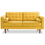 Kirby Yellow Velvet Loveseat  | MidinMod | Houston TX | Best Furniture stores in Houston