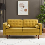 Kirby Yellow Velvet Loveseat  | MidinMod | Houston TX | Best Furniture stores in Houston