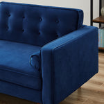 Kirby Navy Blue Velvet Loveseat Sofa| MidinMod | Houston TX | Best Furniture stores in Houston