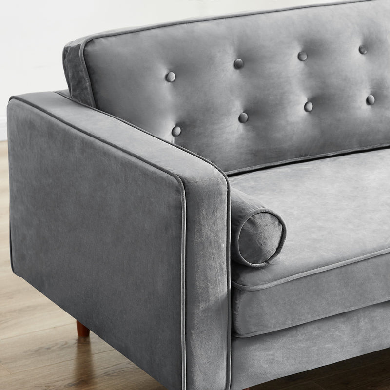 Kirby Grey Velvet Loveseat Sofa  | MidinMod | Houston TX | Best Furniture stores in Houston