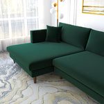 Best Sectional Sofa (Green Velvet) | Mid in Mod | Houston TX | Best Furniture stores in Houston