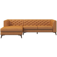 Fargo Sectional Leather Sofa  - Tan Leather Left Chaise | MidinMod | TX | Best Furniture stores in Houston