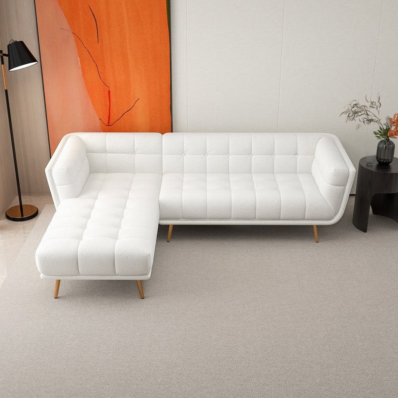 Kano Sectional Left Facing Chaise (Cream Boucle) | MidinMod | Houston TX | Best Furniture stores in Houston