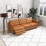 Louis Leather Electric Reclining Sofa-Tan left | MidinMod | TX | Best Furniture stores in Houston