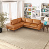 Mayfair Sectional Sofa - Tan Leather Left  Facing  | MidinMod | TX | Best Furniture stores in Houston
