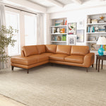 Mayfair Sectional Sofa - Tan Leather Left  Facing  | MidinMod | TX | Best Furniture stores in Houston