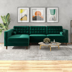 Olson Sectional Sofa - Green Left Chaise | MidinMod | Houston TX | Best Furniture stores in Houston