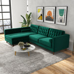 Olson Sectional Sofa - Green Left Chaise | MidinMod | Houston TX | Best Furniture stores in Houston