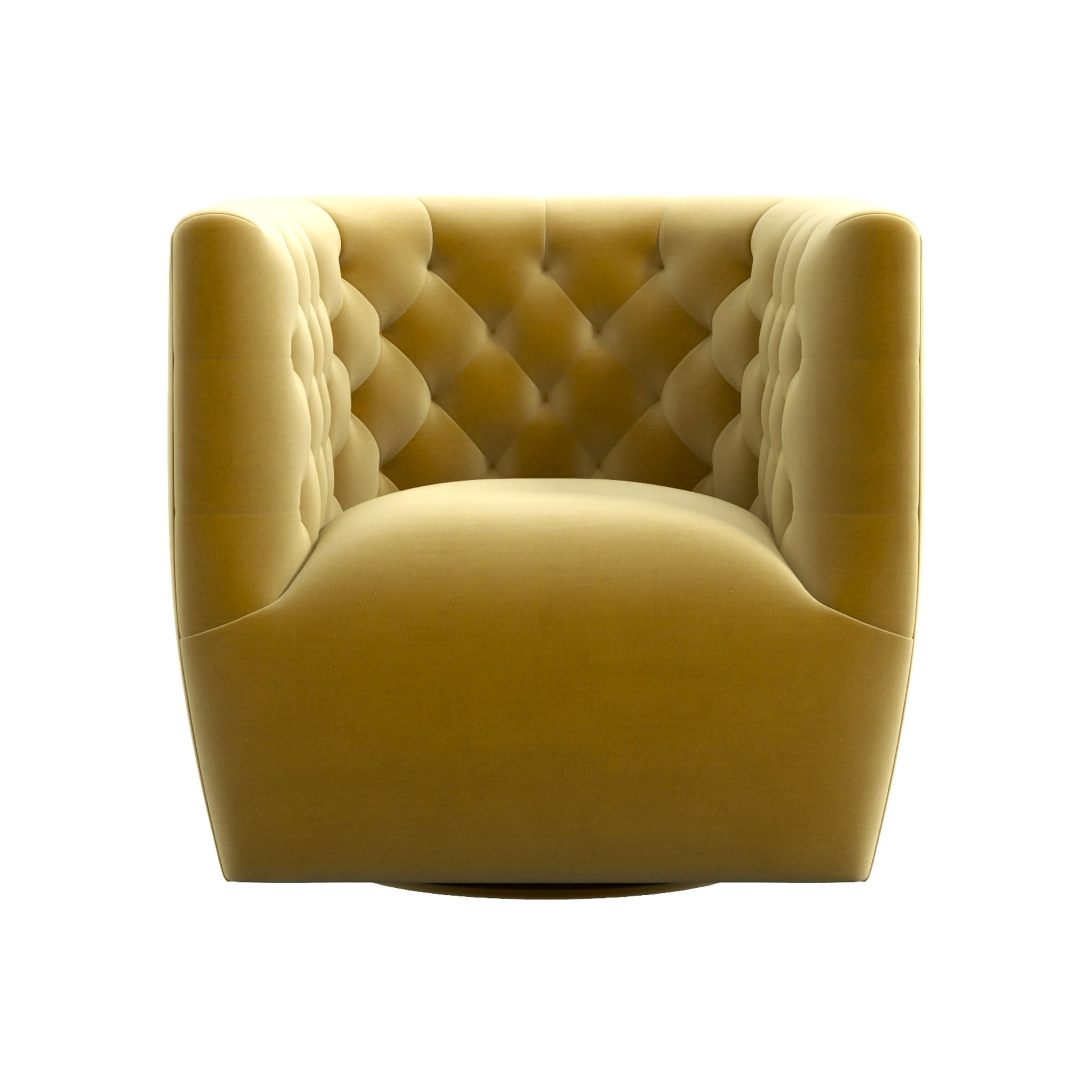 Lotte Gold Velvet Swivel Chair - MidinMod