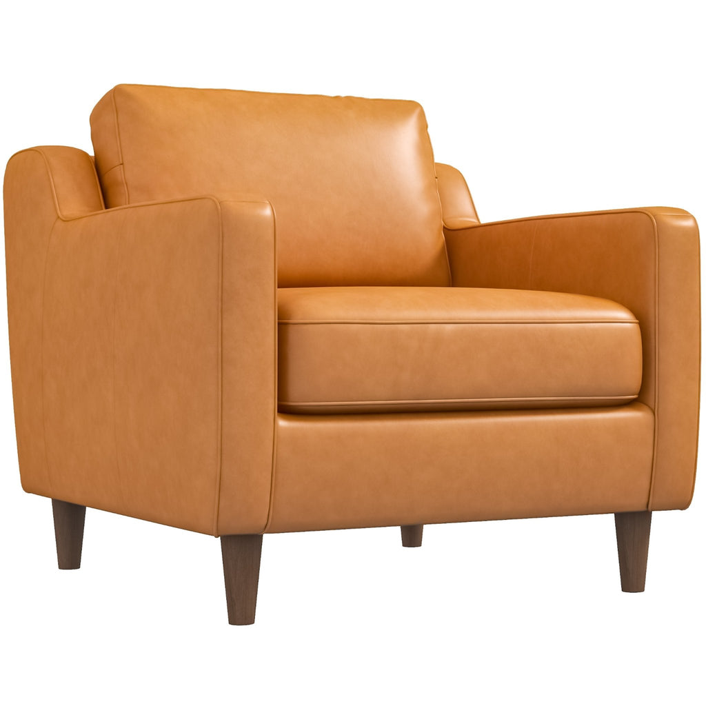 Manhattan Leather Tan Lounge Chair | MidinMod | Houston TX | Best Furniture stores in Houston
