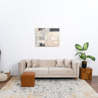 Mara Sofa - Light Cream Velvet Couch | MidinMod | Houston TX | Best Furniture stores in Houston