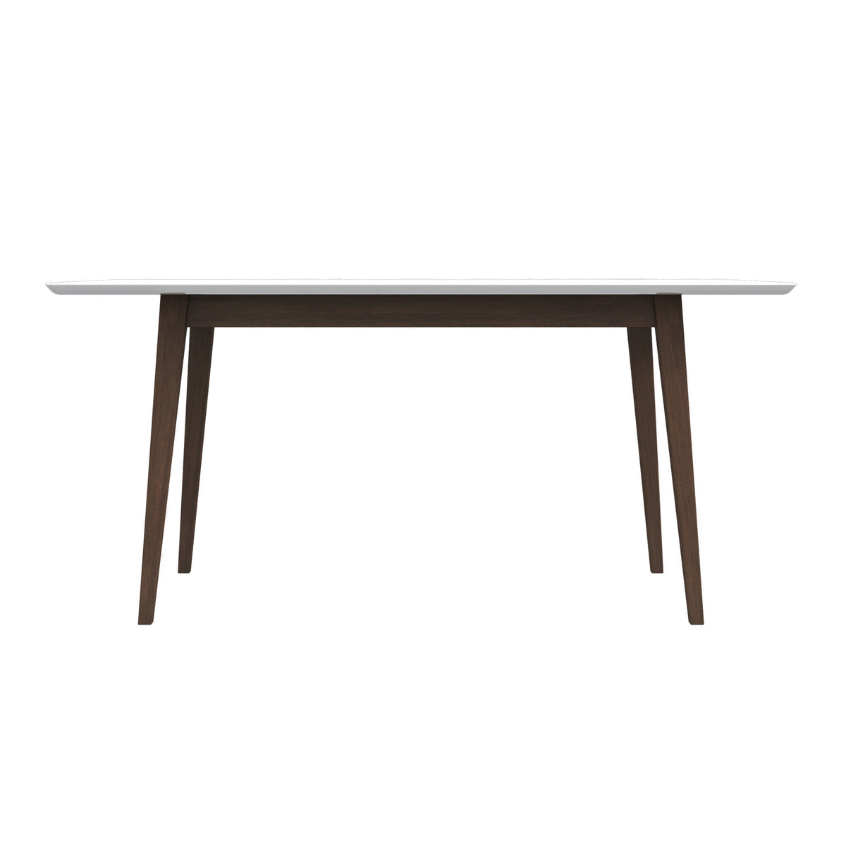 Adira White Top Walnut Large Dining Table - MidinMod