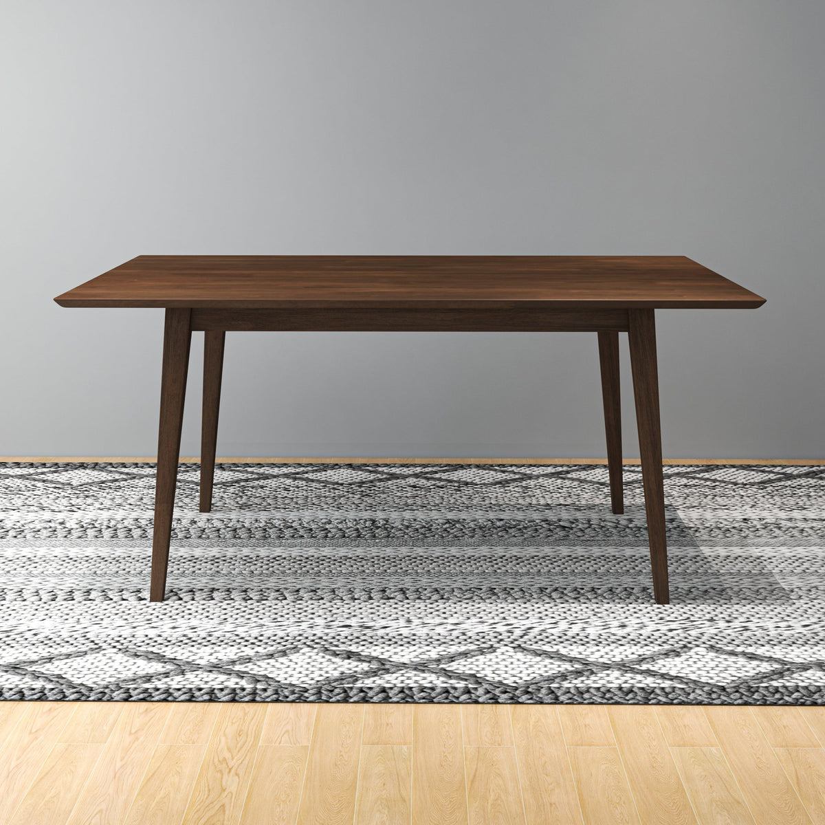 Adira Solid Wood Walnut Large Dining Table - MidinMod