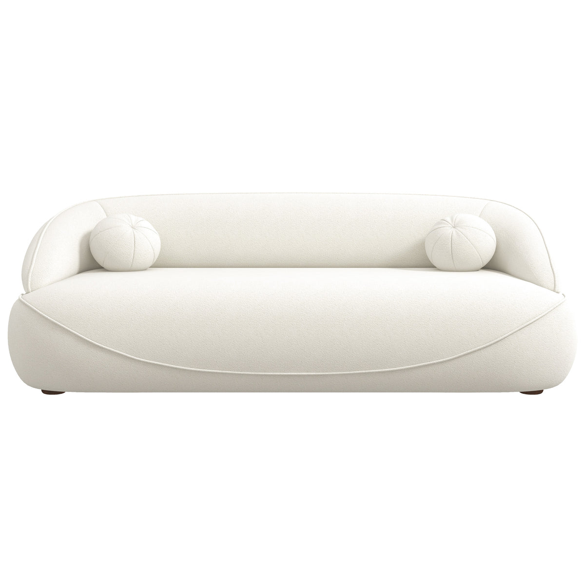Brody Mid-Century Modern Japandi White Boucle Sofa | MidinMod