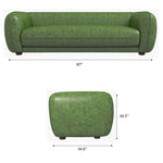 Miller Sofa - Green Leather Couch | MidinMod | Houston TX | Best Furniture stores in Houston