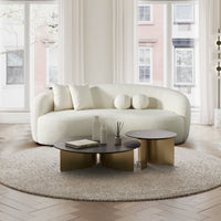 Blair Japandi Curvy Boucle Sofa (Ivory) | Mid in Mod | Houston TX | Best Furniture stores in Houston