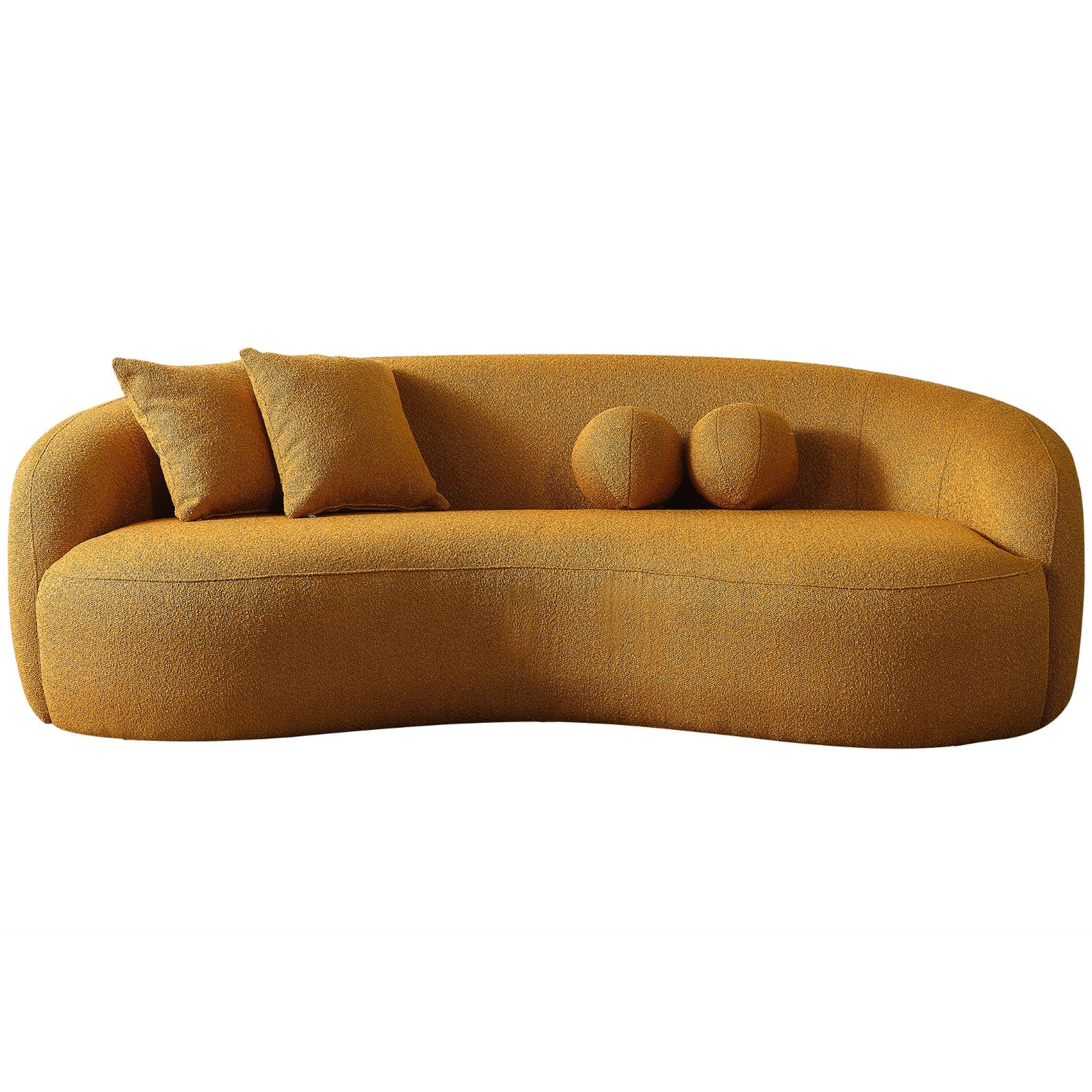 Blair Sofa - Gold Boucle Couch | MidinMod | Houston TX | Best Furniture stores in Houston