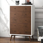 Noak Mid Century Modern Dresser (5 Drawer White) - MidinMod Houston Tx Mid Century Furniture Store - Dressers 5