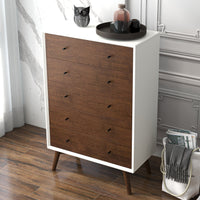 Noak Mid Century Modern Dresser (5 Drawer White) - MidinMod Houston Tx Mid Century Furniture Store - Dressers 3