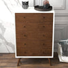 Noak Mid Century Modern Dresser (5 Drawer White) - MidinMod Houston Tx Mid Century Furniture Store - Dressers 4
