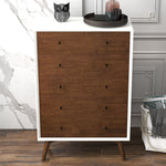 Noak Mid Century Modern Dresser (5 Drawer White) - MidinMod Houston Tx Mid Century Furniture Store - Dressers 4