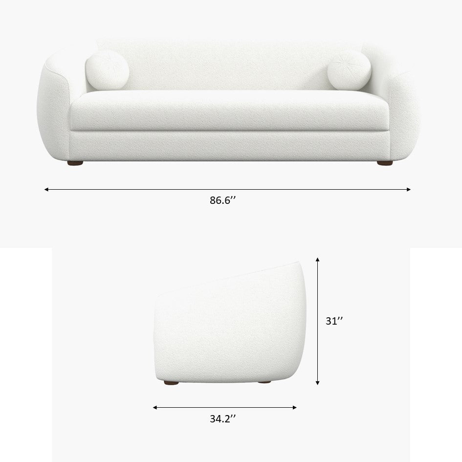 Norma Cream Boucle Sofa - MidinMod