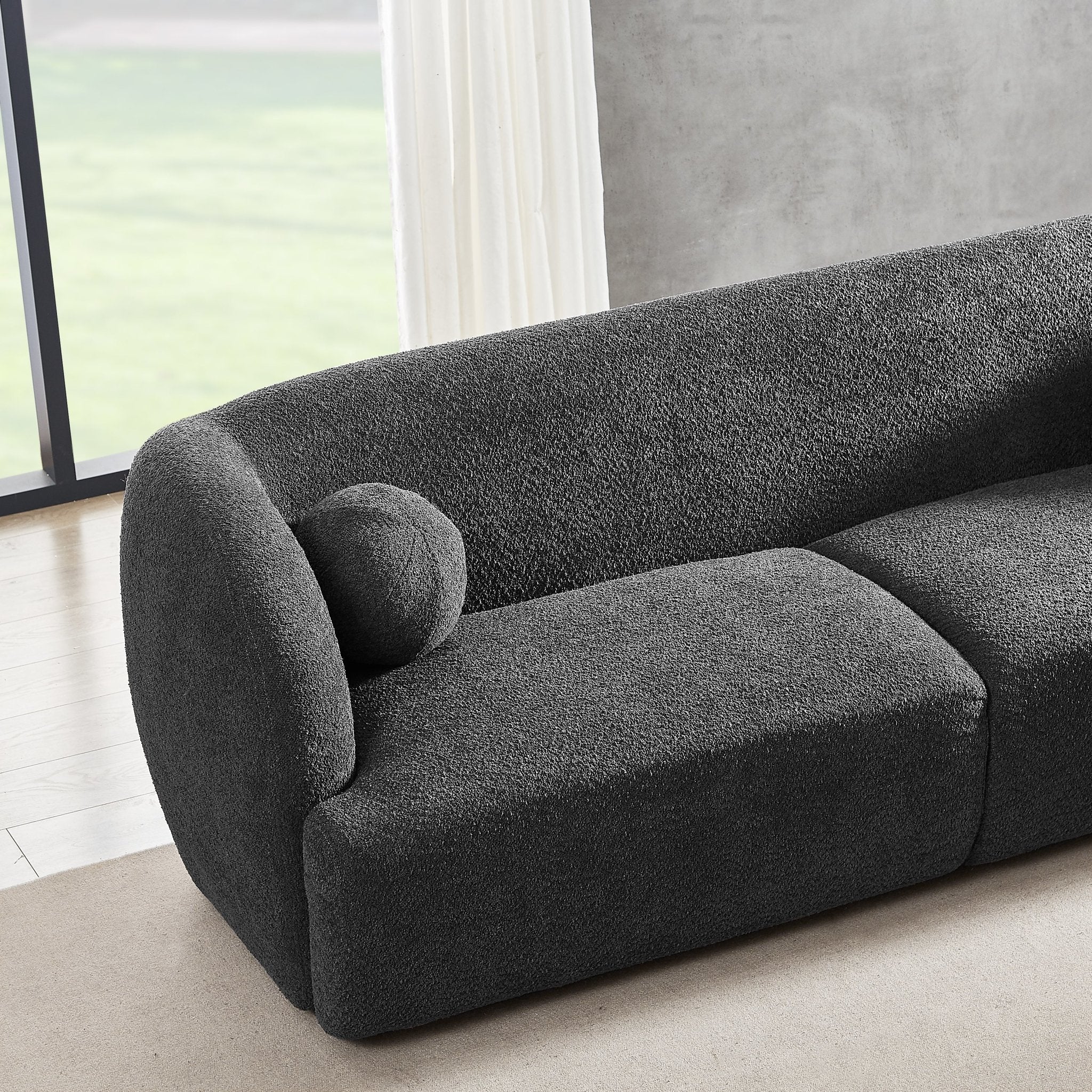 Quinn Grey Boucle Sofa - MidinMod