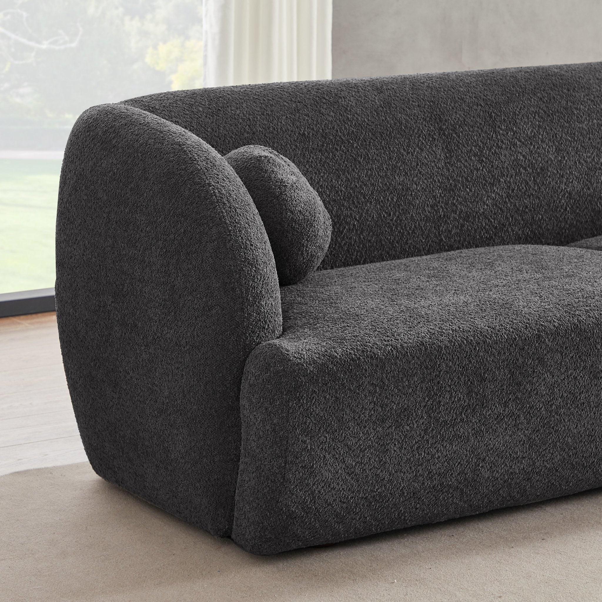 Quinn Grey Boucle Sofa - MidinMod