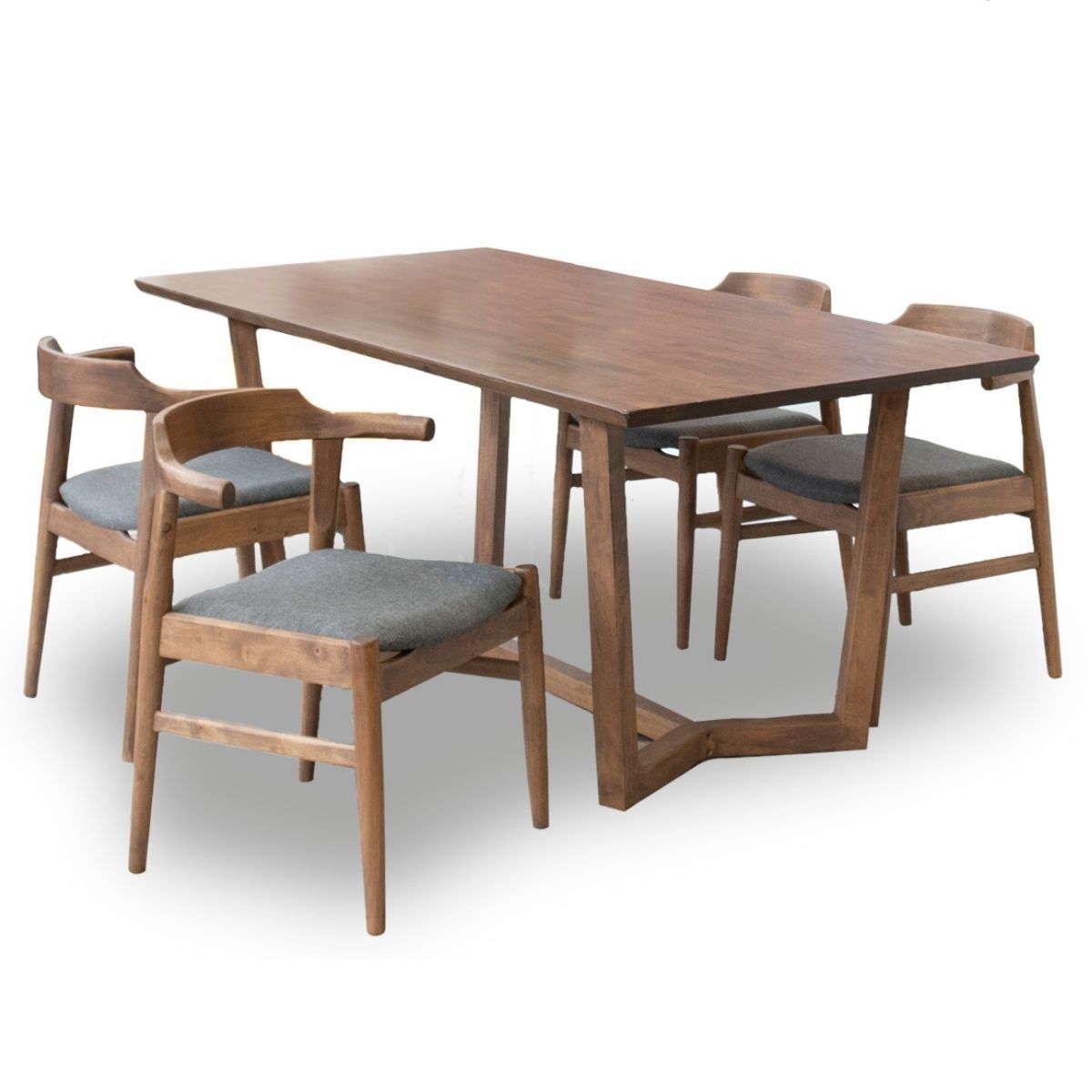 Rolda Dining set with 4 Zola Dining Chairs (Fabric) - MidinMod Houston Tx Mid Century Furniture Store - Dining Tables 1