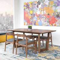 Rolda Dining set with 4 Zola Dining Chairs (Fabric) - MidinMod Houston Tx Mid Century Furniture Store - Dining Tables 3