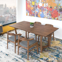 Rolda Dining set with 4 Zola Dining Chairs (Fabric) - MidinMod Houston Tx Mid Century Furniture Store - Dining Tables 4