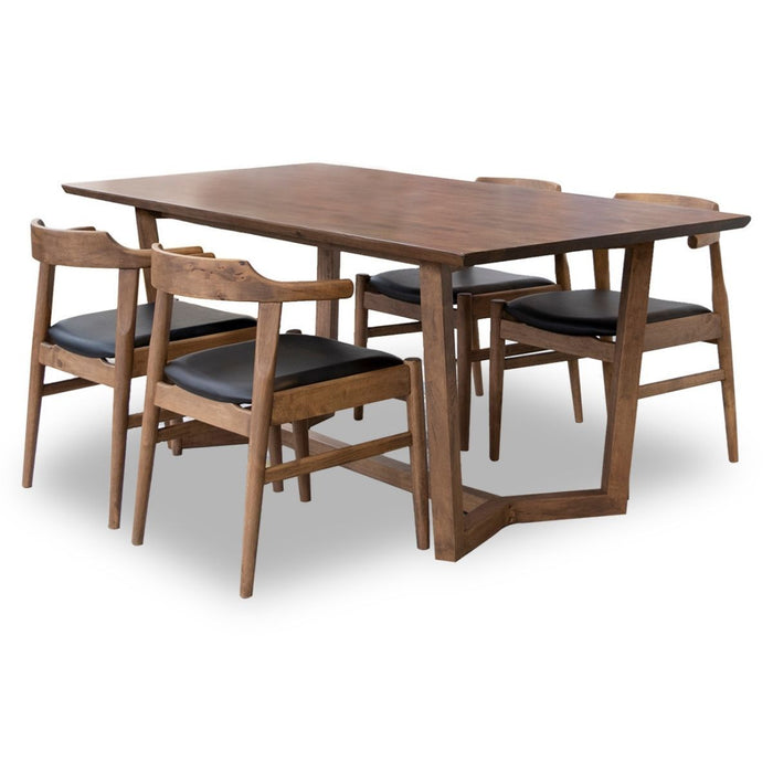 Rolda Dining set with 4 Zola Dining Chairs (Leather) - MidinMod Houston Tx Mid Century Furniture Store - Dining Tables 1