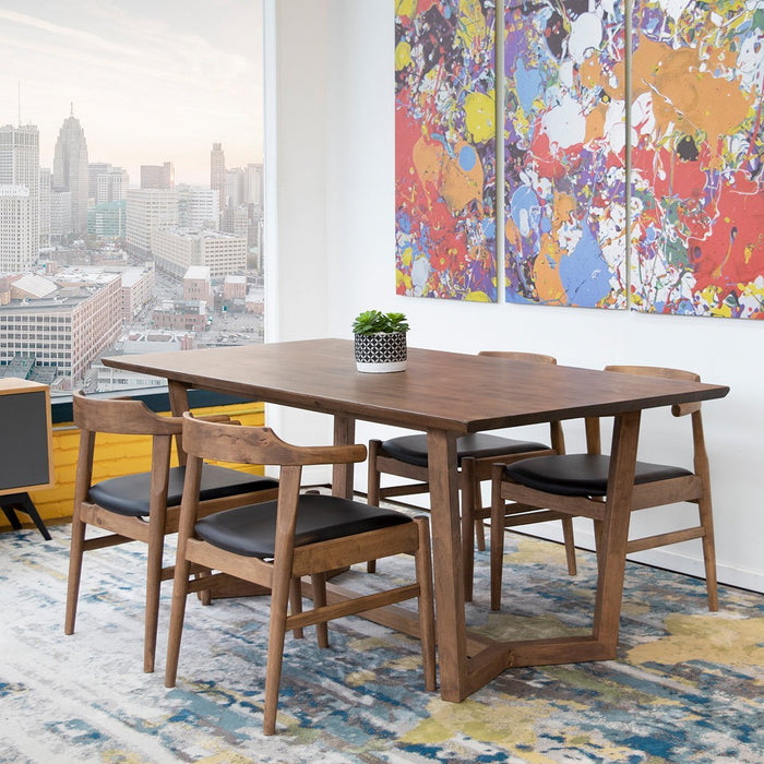 Rolda Dining set with 4 Zola Dining Chairs (Leather) - MidinMod Houston Tx Mid Century Furniture Store - Dining Tables 2