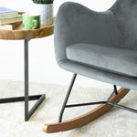 Rumi Gray Velvet Rocking Chair  | MidinMod | Houston TX | Best Furniture stores in Houston