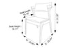Alpine Large Dining Set - 4 Ricco Chairs (Walnut) | MidinMod | TX | Best Furniture stores in Houston