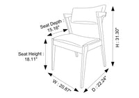 Ricco Dining Chair - Light Grey | MidinMod | Houston TX | Best Furniture stores in Houston