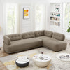Richmond Right Facing Chaise Sectional Sofa (Mocha Boucle) - MidinMod Houston Tx Mid Century Furniture Store - Sectional Sofas 2