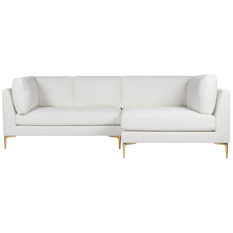 Chamberlain Beige Boucle Right Chaise Sectional Sofa  | MidinMod | TX | Best Furniture stores in Houston
